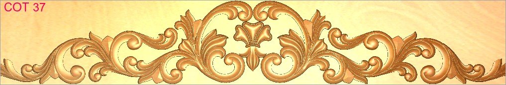 COT DESIGNS - COT-37 Ornate Floral Scrollwork Decorative Border 3D Relief Model